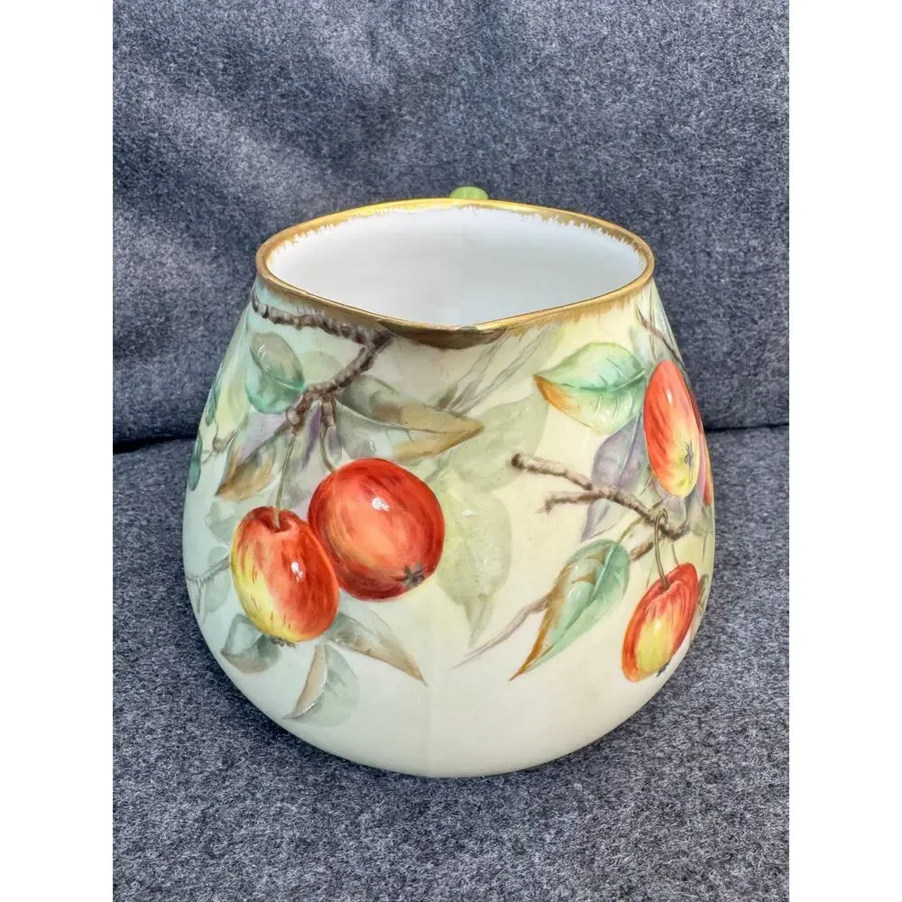 Antique Tressemanes & Vogt (T&V) Limoges France Porcelain Cider Pitcher A.A.R